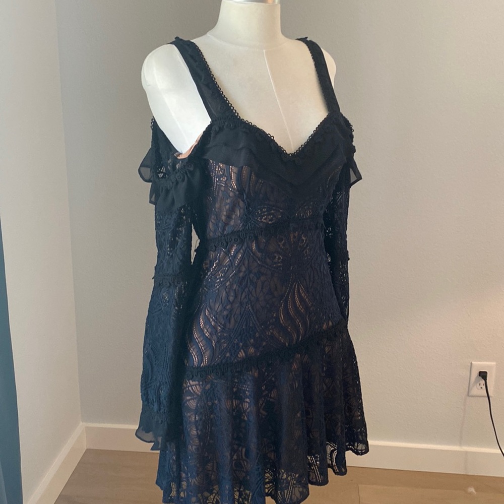 For Love & Lemons black lace dress